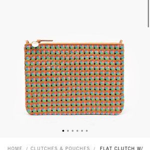 Brand New - Clare V multi rattan flat clutch w/tabs